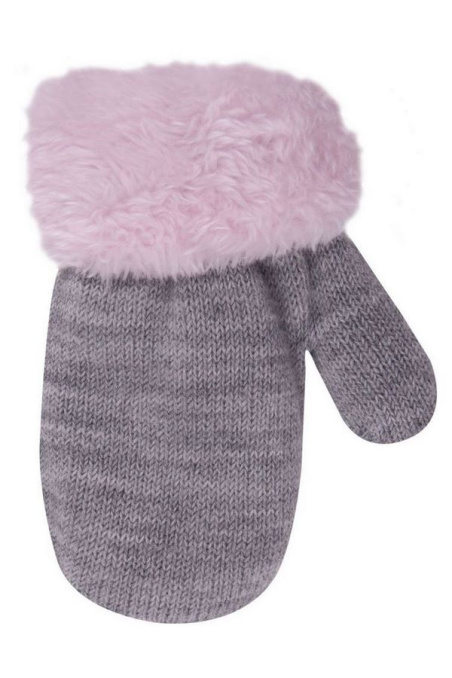 Rękawiczki YO! dziecięce futrzane R-001