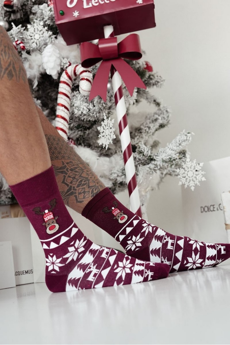 Skarpety Milena 1290-022 świąteczne Norweski Renifer 38-46