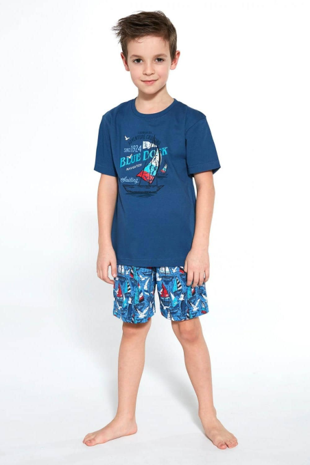 Piżama Cornette Kids Boy 789/96 Blue dock kr/r