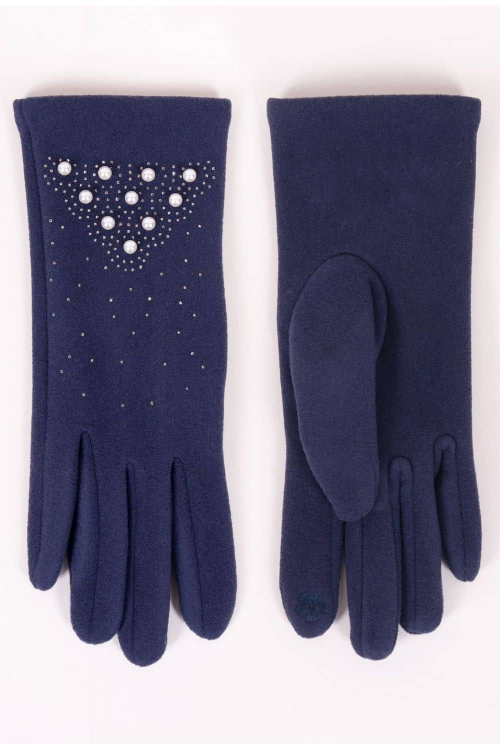 Rękawiczki YO! damskie perełki i jety R-054