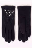 Rękawiczki YO! damskie perełki i jety R-054
