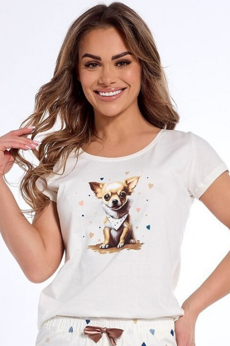 Piżama Cornette damska  628/298 Chihuahua kr/r S-XXL