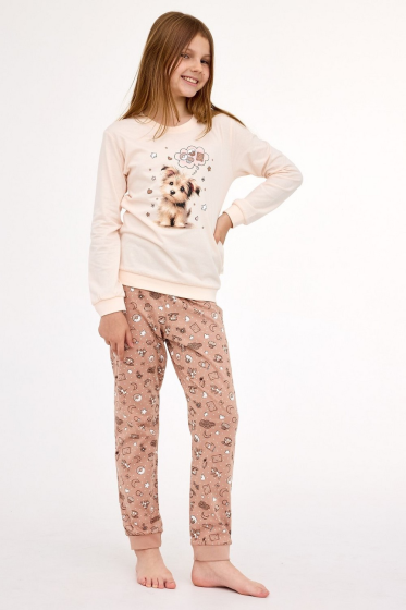 Piżama Cornette Young Girl 592/193 Sweet Dog dł/r