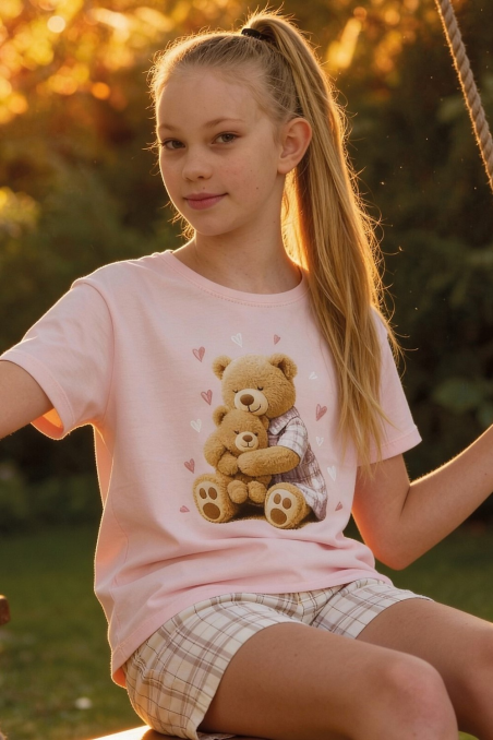 Piżama Cornette Young Girl 872/115 Hug Me kr/r 136-164