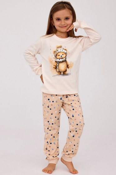 Piżama Cornette Kids Girl 594/180 Sweet Bear dł/r 86-128