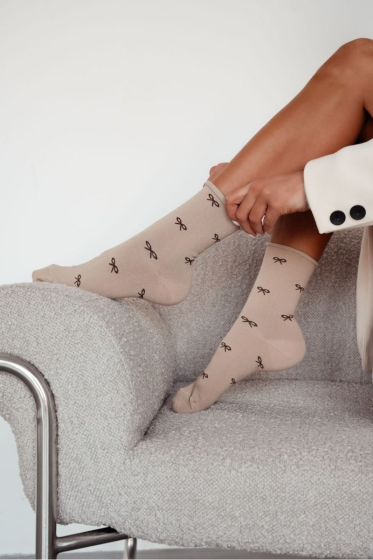 Skarpety Milena 0200-209 Małe kokardki 37-41