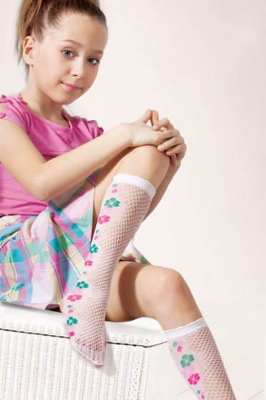 Podkolanówki Aleksandra Pati  zwór żakard