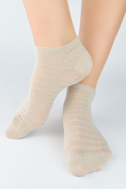 Skarpety Noviti SB121 żakard dziurki za kostki 35-42