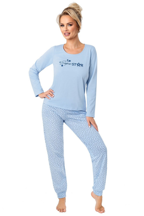 Piżama  Donna Star Long Blue dł/r S-XXL
