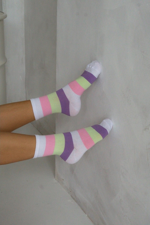 Skarpety Milena 0200-019 Szerokie Paski 37-41