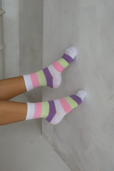 Skarpety Milena 0200-019 Szerokie Paski 37-41