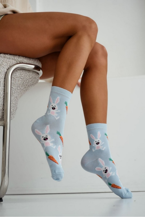 Skarpety Milena 0200-218 Króliki i Marchewki 37-41
