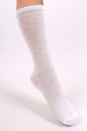 Podkolanówki YO! SKL-0015 dziewczęce ażurowe