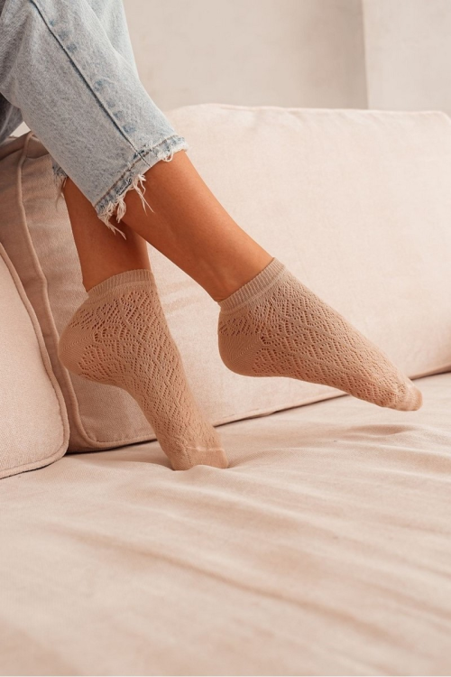 Stopki Milena ażurowe wzór  damskie  1504.002