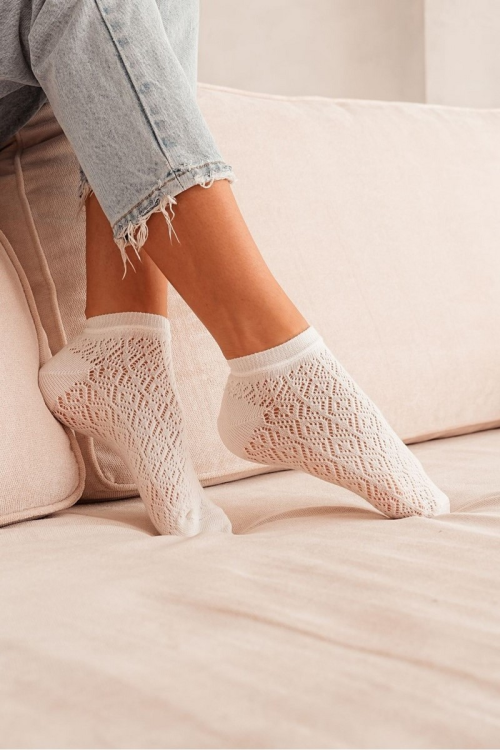 Stopki Milena ażurowe wzór  damskie  1504.002