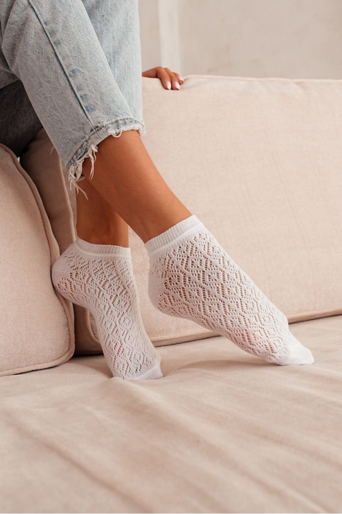 Stopki Milena ażurowe wzór  damskie  1504.002