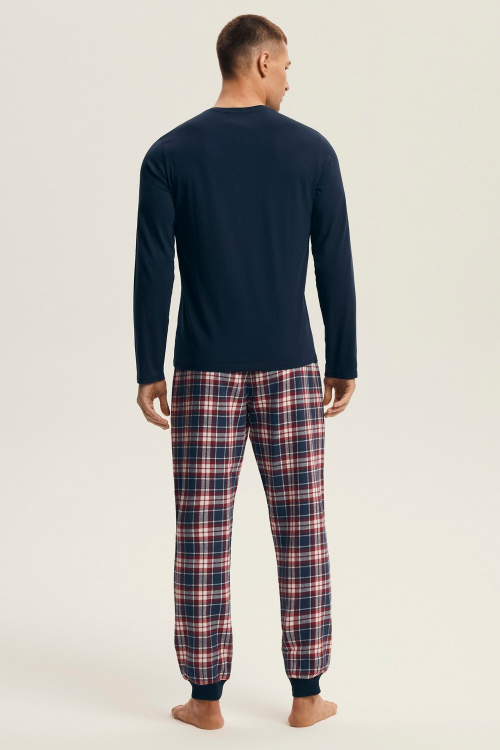 Piżama Henderson 43457  dł/r Noir M-2XL