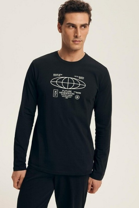 Piżama  Henderson 43469 dł/r Loger M-3XL