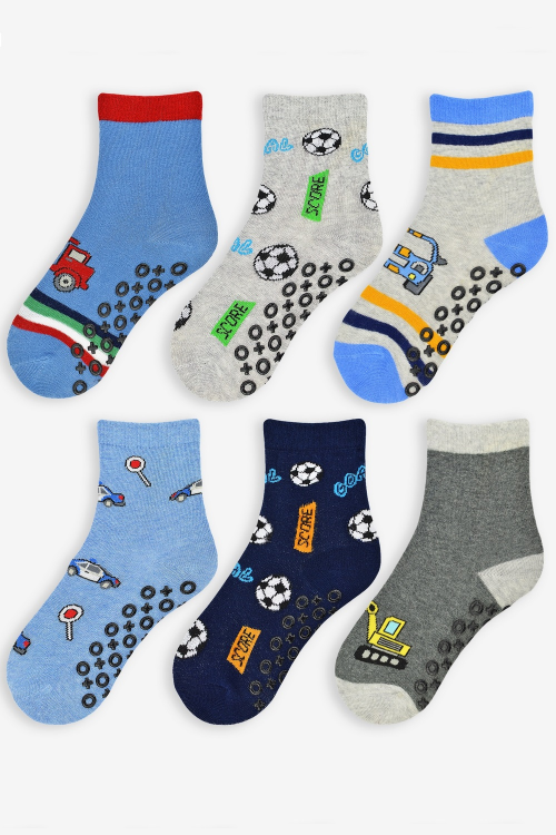 Skarpety Noviti SB007 bawełniane wzorowane ABS