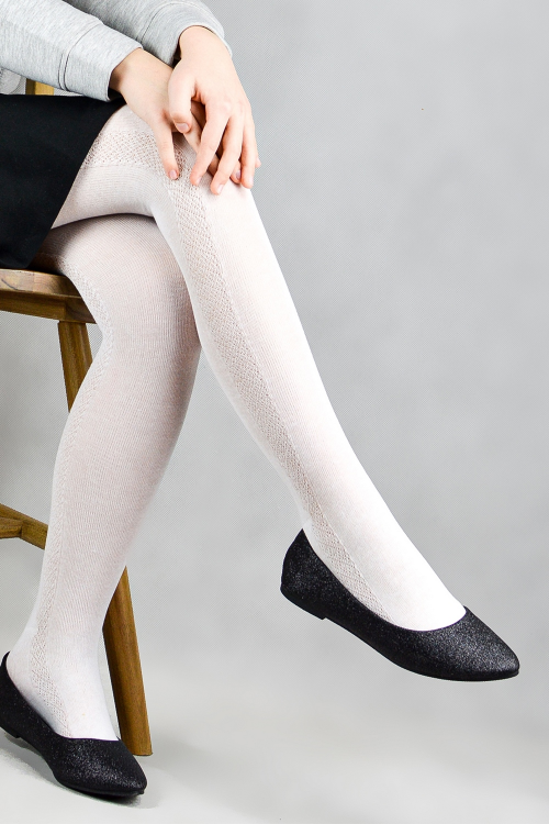 Rajstopy  Noviti RB015 żakard wzór romby  104-134 cm