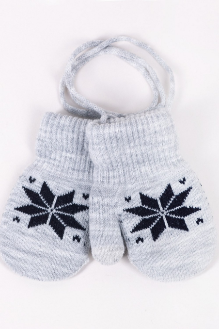 Rękawiczki YO! R-0020C chłopięce  1P ocieplone wzór norweski , dotyk.