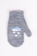 Rękawiczki YO! R-0236G dziewczęce  1P akrylowe ze sznurkiem