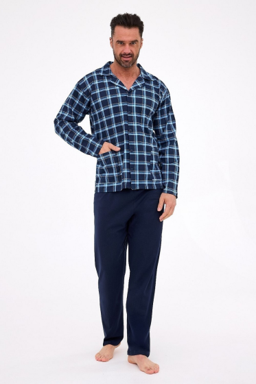 Piżama Cornette 114/81 rozpinana męska dł/r  3-5XL