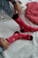 Skarpety Milena 1290-029 świąteczne Renifer i Cukrowe laski 38-46