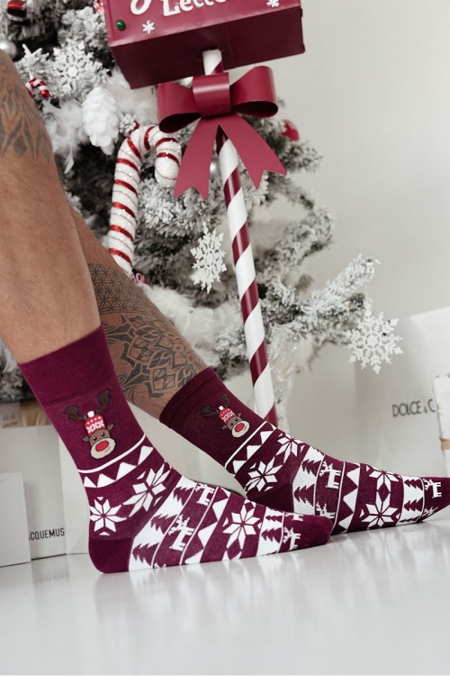 Skarpety Milena 1290-022 świąteczne Norweski Renifer 38-46