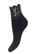 Skarpety Milena 1061 z szeroką koronką 37-41