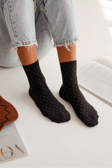 Skarpety Milena 0200-170 Prążek w kropki 37-41