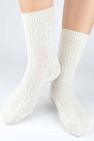 Skarpety Noviti SW026 z wełną warkocz 36-41