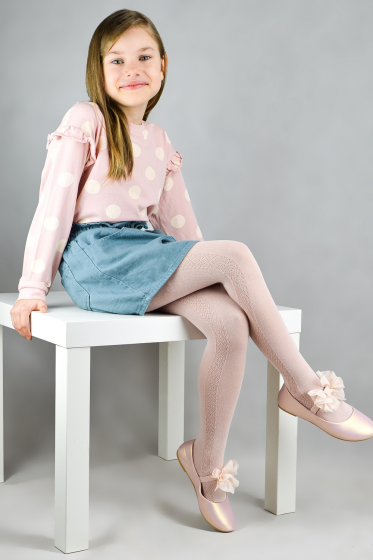 Rajstopy  Noviti RB015 żakard wzór romby  104-134 cm