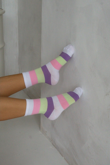 Skarpety Milena 0200-019 Szerokie Paski 37-41