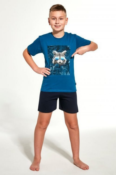 Piżama Cornette Young Boy 476/102 Raccoon kr/r