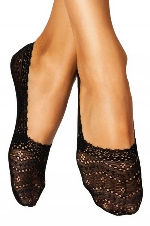 Stopki YO! niskie koronkowe z ABS  SKB-0080