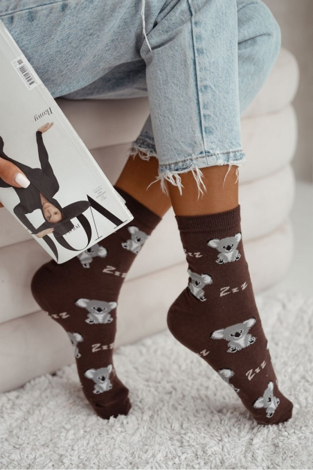 Skarpety Milena 0200-179 Śpiące koale 37-41