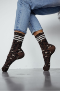 Skarpety Milena 0200-207 Panterka z paskami 37-41