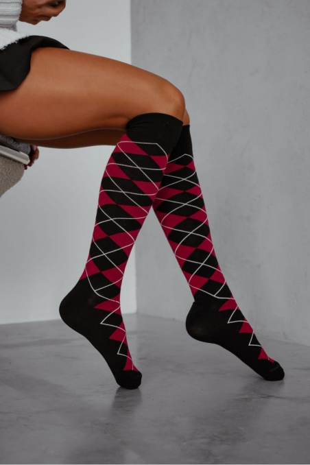 Podkolanówki Milena  w romby 0248.006