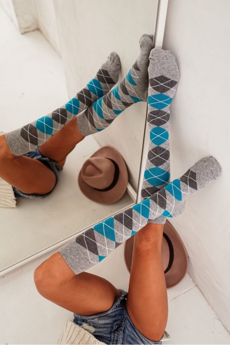 Podkolanówki Milena  w romby 0248.006