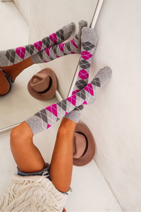 Podkolanówki Milena  w romby 0248.006