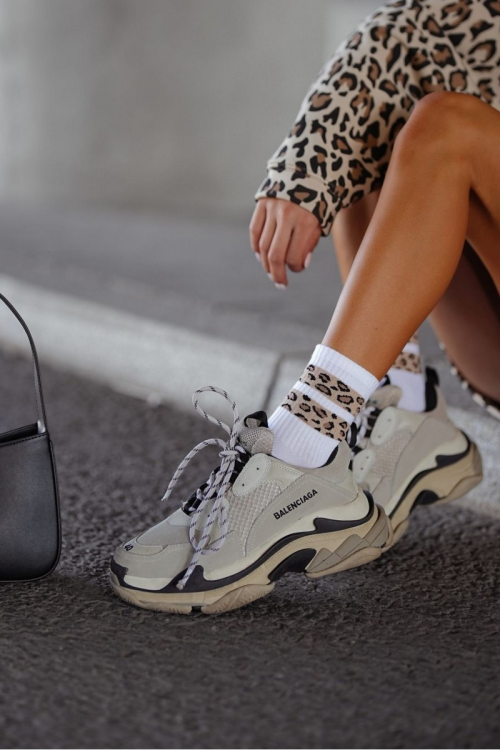 Skarpety Milena 0200-127 Dwa cętkowane paski 37-41