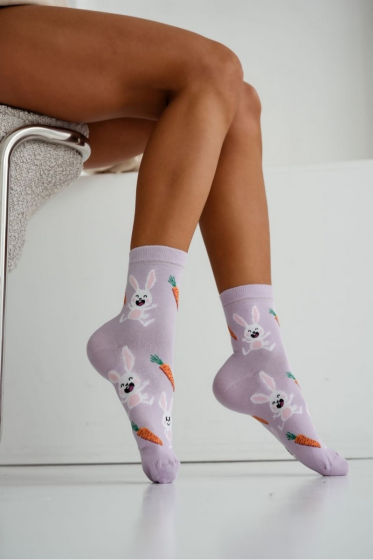 Skarpety Milena 0200-218 Króliki i Marchewki 37-41