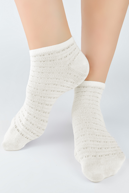 Skarpety Noviti SB121 żakard dziurki za kostki 35-42